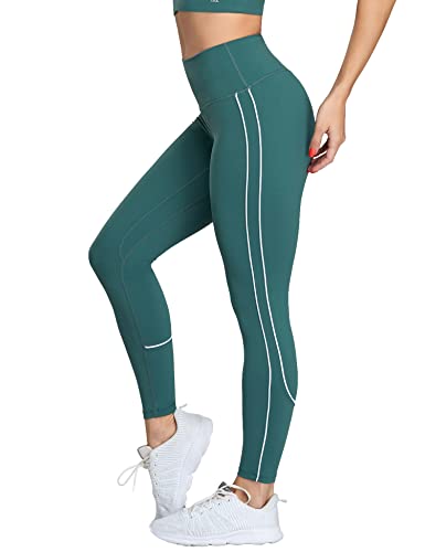 1a1a Booty Leggings Push Up Blickdicht Sportleggings High Waist Damen Lang Laufhose Sporthose Hohe Taille Sports Tights Gym Leggins Yogaleggings Hose Fitnesshose Grün L Cover