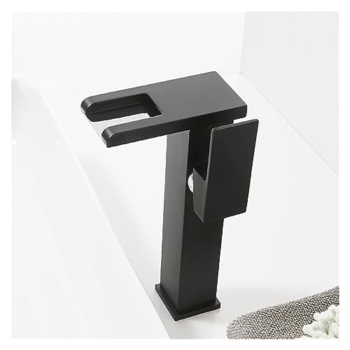 Robinet de lavabo noir LED sans pile résolvant le risque de brûlure