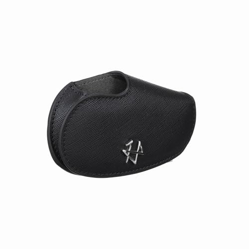 Golf Iron Covers Saffiano Leather Magnetic Club Headcover Black 9pcs by EIGHTEEN H - Image 2