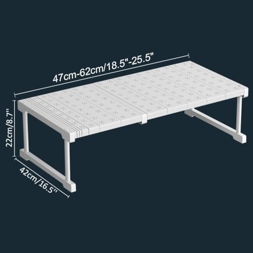 Image of KRLZ Expandable Closet Shelf Divider - Heavy Duty Storage Organiser Rack for Kitchen, Bathroom & Bedroom - Tension Shelf Separator for Efficient Closet Organization