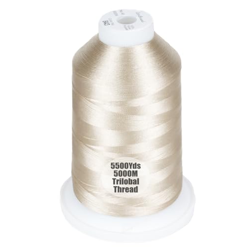 Simthread 5500Yds/5000M 40WT Trilobal Polyester Embroidery Thread Beige 843 by Simthread - Used condition - US$6.96