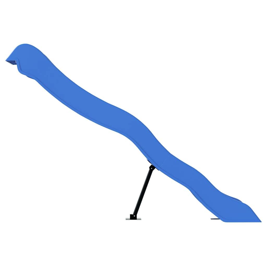 Generico Scivolo per Bambini Blu 174x38 cm in Polipropilene,Set Altalena e Set di Gioco