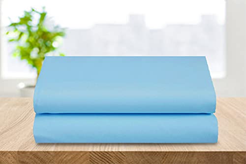 Drap plat pour lit simple turquoise idéal pour sublimer une chambre d'amis