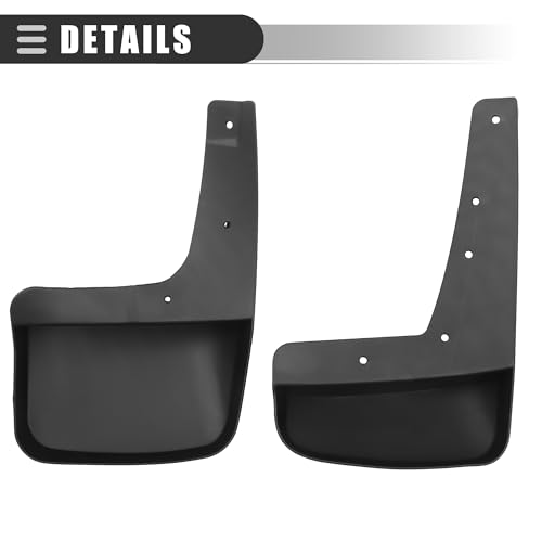 Image of Motoforti Car Mud Flaps, Splash Guards, for Jeep Liberty 2008-2012, Plastic, with Screw, Black, 1 Set