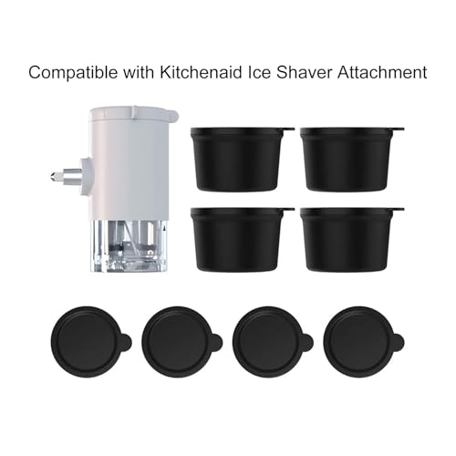 4 moldes de silicona para hielo con tapa compatibles KitchenAid miniatura 5