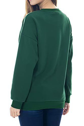 Smallshow Pflege Sweatshirt Langarm T-Shirt Bluse Stillen Pullover Tops Stillshirt Emerald Green L