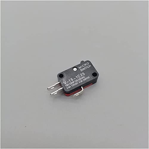 Micro interruptores, 5 uds., V-151-1C25/V-152-1C25, ratón, reinicio automático instantáneo, microinterruptor de límite, interruptor CA, brazo palanca rodillo mango largo(V-15-1c25)