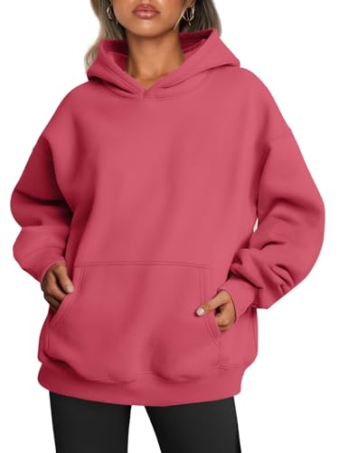 Image of Trendy Queen Women Oversized Hoodies Fall Outfits | Gentle Skin Feel, Aesthetic Drop Shoulder, Large Kangaroo Pocket, Seamless Daily Outfit Match
