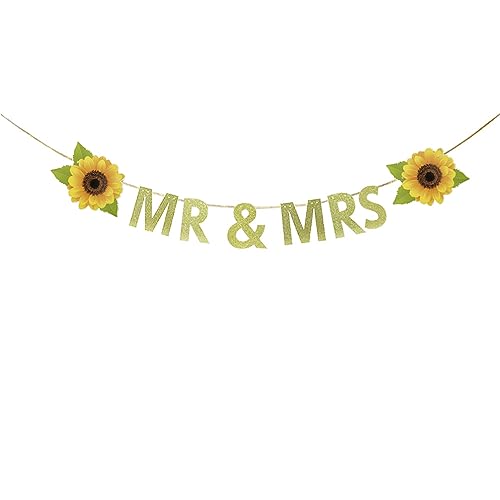 Mr & Mrs Sunflower Banner