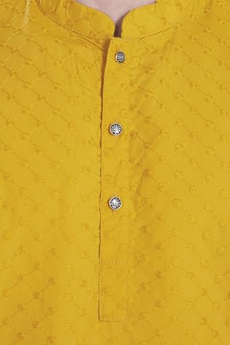 Image of DIVISIVE Men's Thread Embroidered Cotton Only Slim Fit Kurta