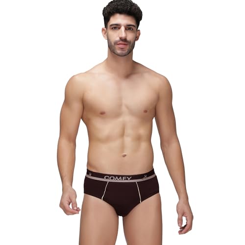 Image of Amul Comfy Men's Pure Cotton Multi Color Brief Pack of 4 (Assorted Colour May Vary)