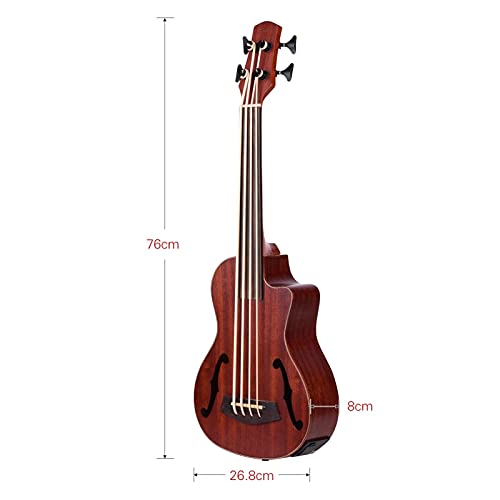 Basse Acoustique électrique en Bois de 30 Pouces Ukulélé Ukulélé Ukulélé hawaïen - Les Beatles, Paul McCartney, John Lennon, RIngo Starr, George Harrison Basse Acoustique électrique en Bois de 30 Pouces Ukulélé Ukulélé Ukulélé hawaïen – Image 3