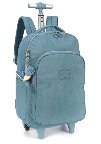 Mochila de Rodinha Escolar Feminina Notebook Up4You 51610 (Azul)