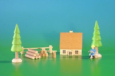 Figurines de Noël en bois miniature | Retrouvez la magie des Noëls d'antan au village