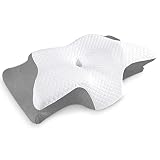 HOMCA Cervical Pillow Memory Foam Pillow, 2 in 1 Contoured Orthopedic Pillow for Neck and Shoulder P