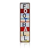 JBYMsign Vintage Sport Street Sign Football Wall Decor Metal Tin Signs Poster