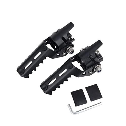 Repose-pieds pliants pour Loncin VOGE 300 avec pinces de diamètre 20-26mm moto
