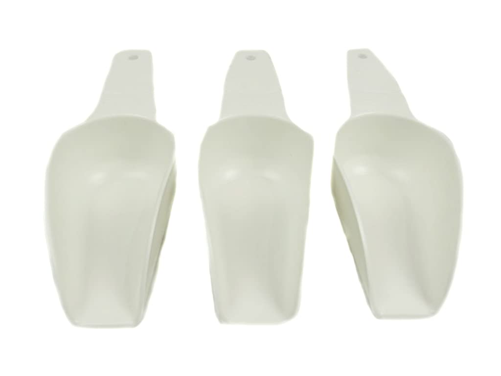 Tupperware Baking Flour Scoop (3) White Flour Sugar Baking Aid Kitchen Aid 6386