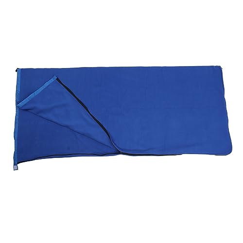 Fleece Zipper Camping Blanket Soft Sleeping Bag Liner, Easy to Camping Sleeping Bag Liner for Hiking and Traveling (Royalblue)