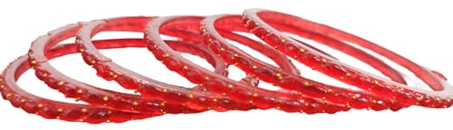 Image of JPS Plain and Glossy Finished Raindrop Glass Bangles Set for Women & Girls | Traditional Ethnic Chudi for Wedding, Party & Regular- Set of 12 Pcs of One Colour | Wedding Special