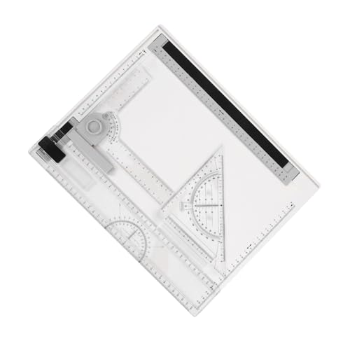 Happyyami 1 Juego Tablero De Dibujo Regla De Arquitectura Herramientas De Dibujo De Ingeniería Plantillas De Dibujo Técnico Herramienta De Arte De Pintura De Cero El Plastico Transparent