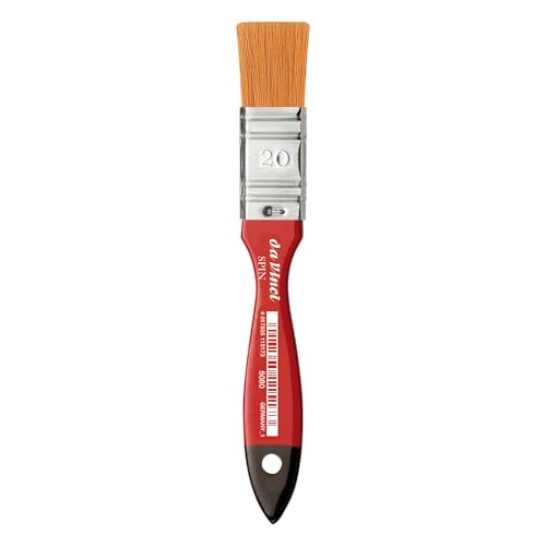 Image of da Vinci Watercolor Series 5080 Size 20 - CosmoTop Spin Ultimate Wash Synthetic with Red Handle - 20mm Width - Made in Germany