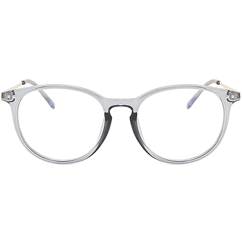 Image of Kursan Non Prescription Clear Lens Fake Glasses for Women Men Retro Round Plastic Frame Eyeglasses