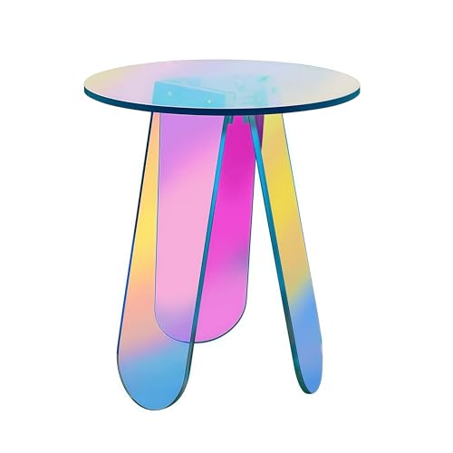 Image of Acrylic Coffee Table, Sofa Corner Table - Modern Furniture with Vibrant Laser Technology. Suitable for Home use, Office, and Commercial Display cabinets. (smal)