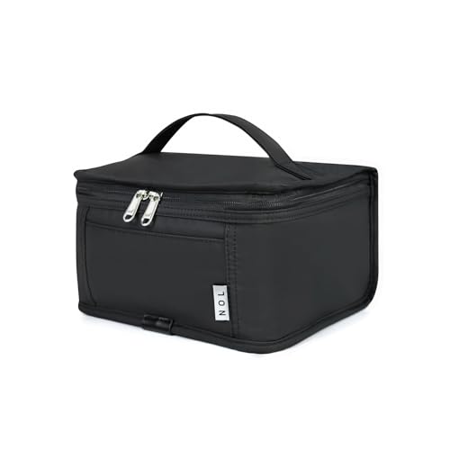 NOL Natural Organic Lifestyle Small Lunch Bag Mini Lunch Box Insulated Lunch Bag for Men/Women Leakproof Cooler Tote Bag Lightweight Nylon Waterproof Lunch Box For Work, Black