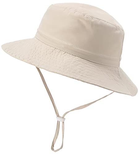 Image of Baby Sun Hat UPF 50+ Sun Protective Toddler Bucket Hat Summer Kids Beach Hats Wide Brim Outdoor Play Hat for Boys Girls