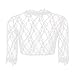 V Neck Dirndl Blouse Lace Transparent Shirt 3/4 Sleeve Patchwork Formal Fashion German Oktoberfest Bavarian Lingerie White