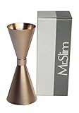 Mr Slim Jigger Cocktail-Dosierer für Alkohol, Rotgold, matt, 60 - 90 ml, hergestellt in Japan (7 Farben und 3 Größen erhältlich)