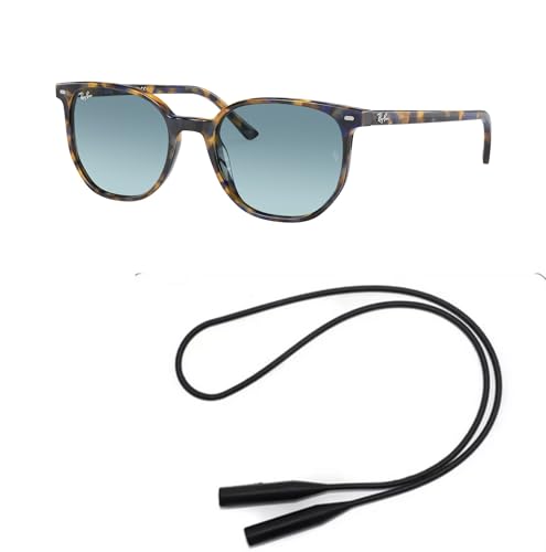 Ray-Ban RB2197 Sunglasses Bundle: RB 2197 ELLIOT 13563M Elliot Yellow & Blue Havana Bl and Universal Anti-slip Silicone Leash2