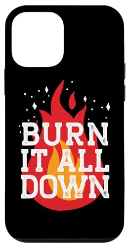 BURN IT ALL DOWN �t�F�~�j�X�g �X�}�b�V�� �ƕ����� �~�[�� �X�}�z�P�[�X iPhone 12 mini �p