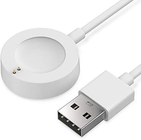 TUSITA Charger Compatible with Fossil Gen 4, Gen 5, Emporio Armani, Skagen falster 2, Misfit Vapor 2, Kate Spade, Michael Kors Runway - USB Charging Cable 3.3ft 100cm - Smartwatch Accessories(White)