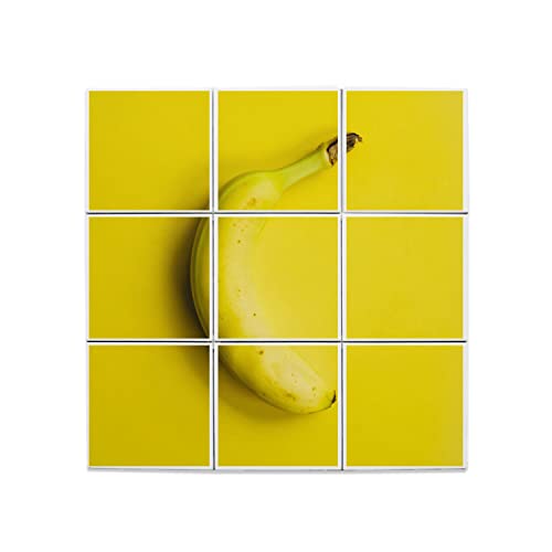 Carreaux céramique décoratif pour crédence cuisine pop jaune