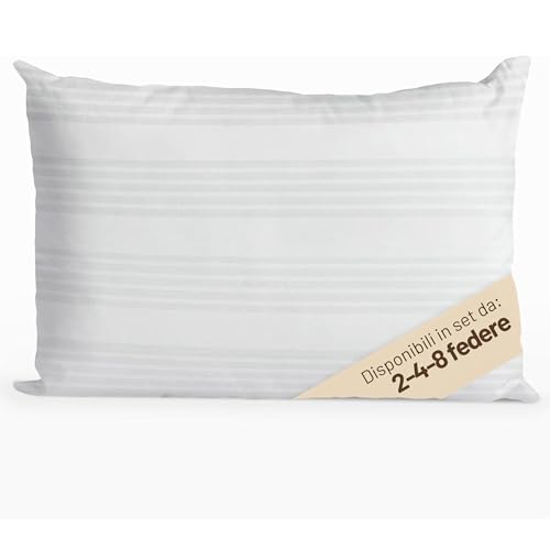 SONIT - Copricuscino Letto - Federe Cuscino per Camera - Coprifedere Cuscini Letto Con Cerniera - 2 Pezzi - Dimensione 50x80