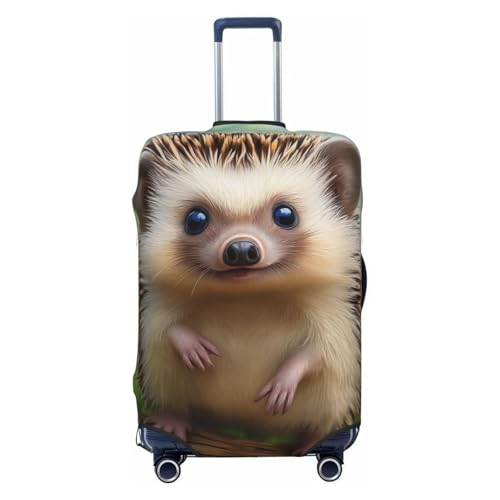 Cute Hedgehog Garden Luggage Cover Elastic Washable Protector Anti-Scratch Travel Suitcase Covers With Concealed Zipper For 18-32 Inch Luggage Large