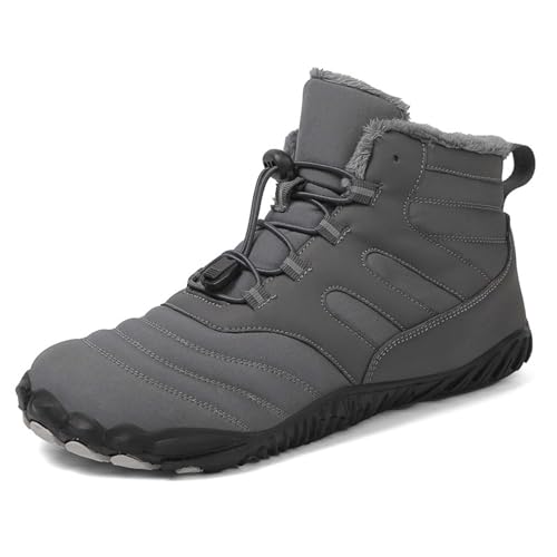 Zapatos casuales para hombre cómodos, modernos zapatillas para hombre reforzadas y antideslizantes, botas de nieve transpirables con forro de felpa para montañas y rocas jogging elegantes zapatos de