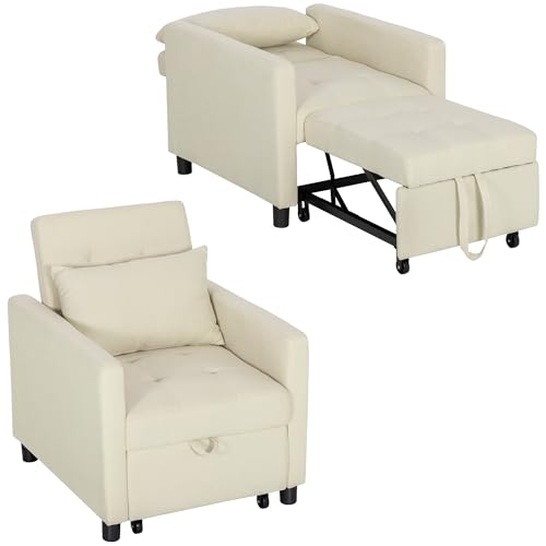 HOMCOM Sofá Cama de 1 Plaza 3 en 1 Sillón