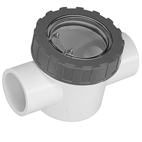 RASTKY Válvula de Retención Transparente para Piscina, Válvula de Retención Duradera para Bomba de Piscina con Grande para Suministros de (V50-1A)