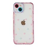 Caseative Cute Colorful Frame Polka Dot Clear Soft iPhone Case (2,iPhone 12 Pro)