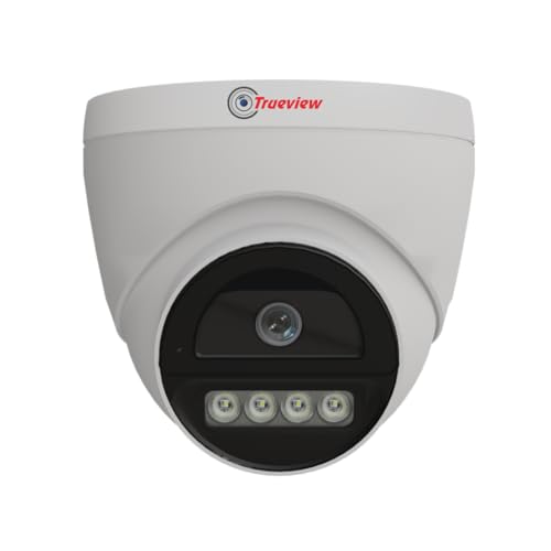 Image of Trueview 2MP Dual Light HD Dome Wired CCTV Camera with Built-in Mic | Works with DVR (TVI /AHD /CVI /CVBS) | All Time Color Vision, 3.6mm Lens, 20M IR, 15M White LED | H.265 Compression