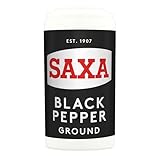 Saxa Ground Black Pepper, Simply Unlocks Flavour, 25 g Shaker (Pack of 1)