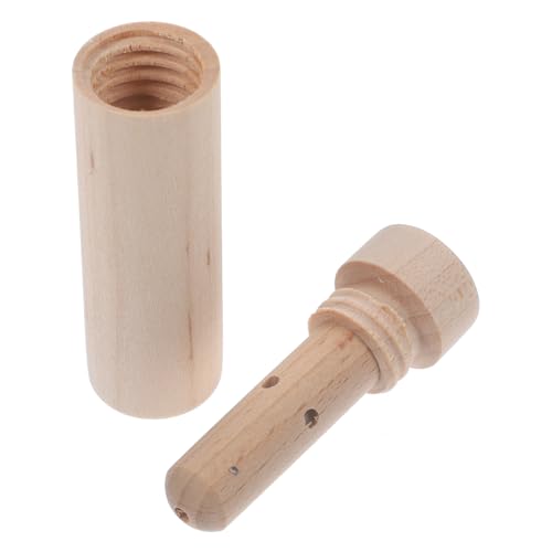 FRCOLOR Bâton Nasal Bois Vide pour Huiles Essentielles Aromathérapie Portable Tube Vide Réutilisable avec Mèche Coton Stick Compact Pratique pour Inhalation Nasale