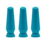 DMV Scleral Cup Large Contact Lens Handler - Inserts Scleral Contact Lenses and Prosthetic Eyes (Ventless) - Pack of 3 Light Blue