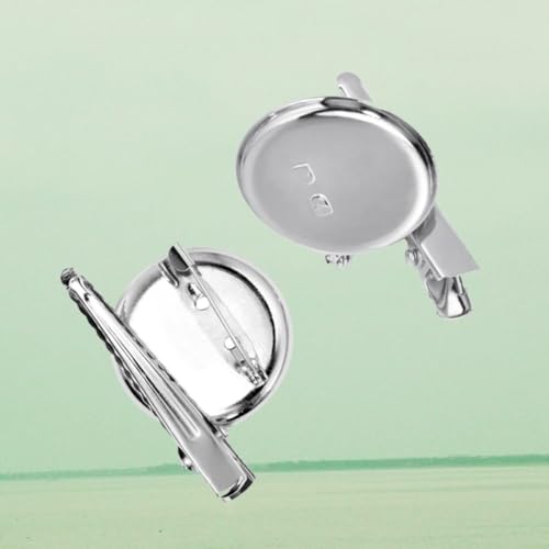 Base de broche para suéteres artesanales con clip de cocodrilo de 2cm plata para ropa 6