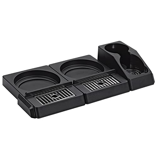 Service Ideas APD2BL Modular Airpot Rack for 2 Airpots with Condiment Tray, Plastic, Black…