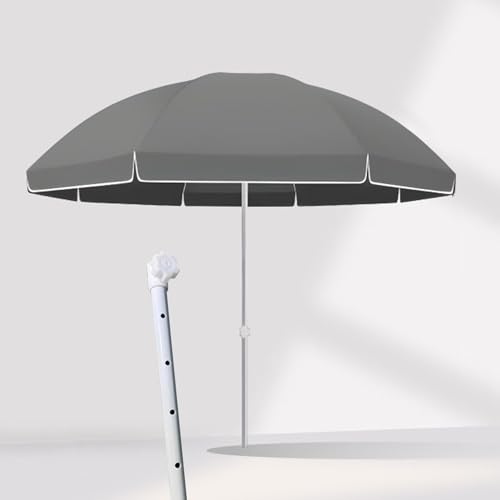 Turquoise 2.4m Aluminum Cantilever Patio Umbrella with Easy Push Button Round Outdoor Parasol for Garden Terrace Poolside Grey Base