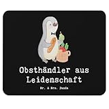 Mr. & Mrs. Panda Mousepad Obsthändler Leidenschaft - Geschenk, Obstplantage, Mausmatte, Computer mauspad, Lustig, Spruch, Witzig, pc mausunterlage